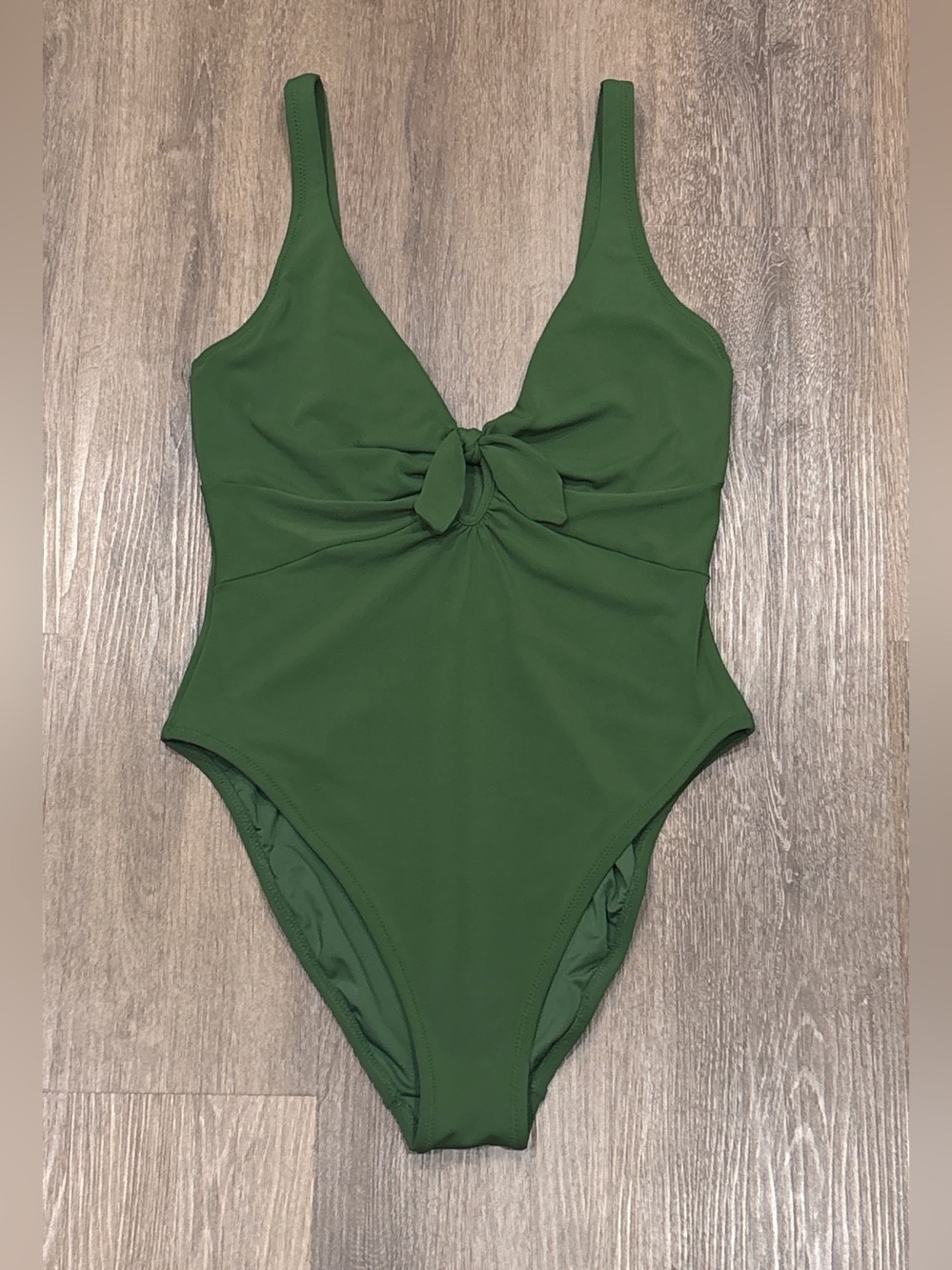 Robin Piccone Ava Front Tie One Piece Swimsuit Cutout Plunge Resort 14